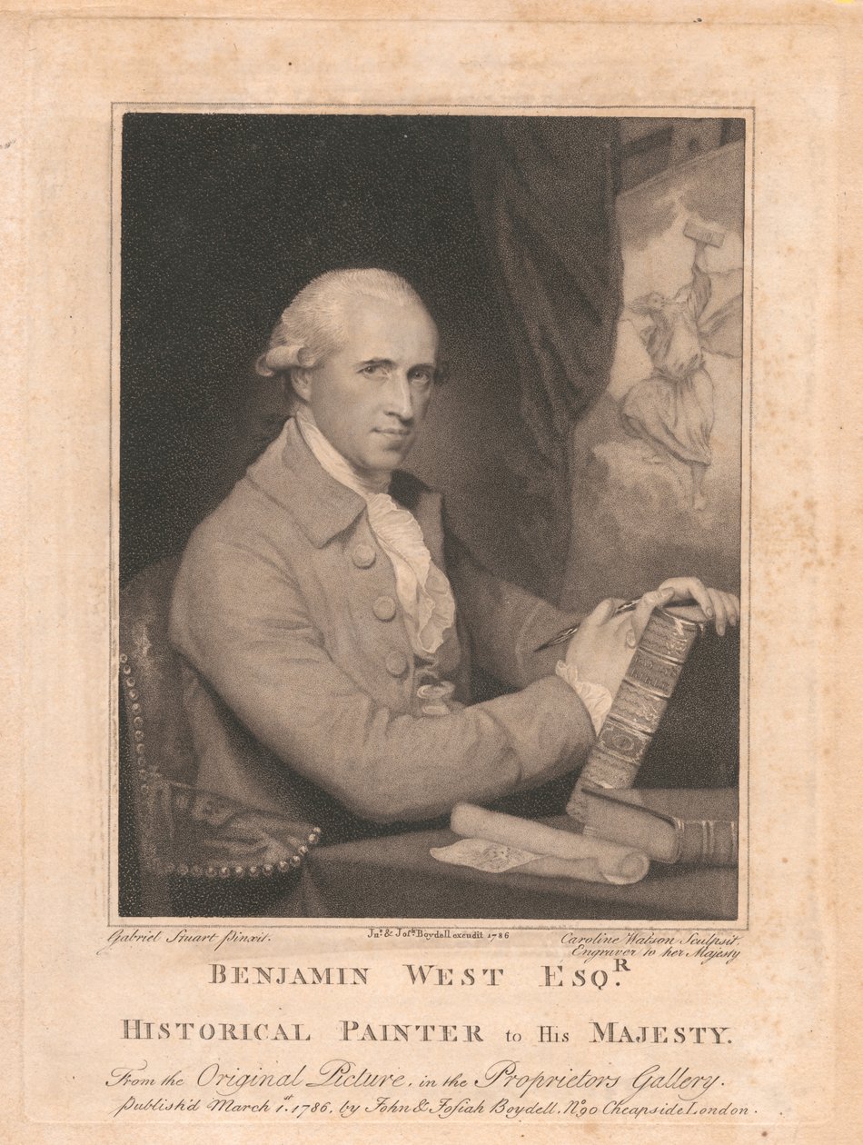 Benjamin West, Esqr., Historical Painer Hänen Majesteettilleen tekijältä Caroline Watson
