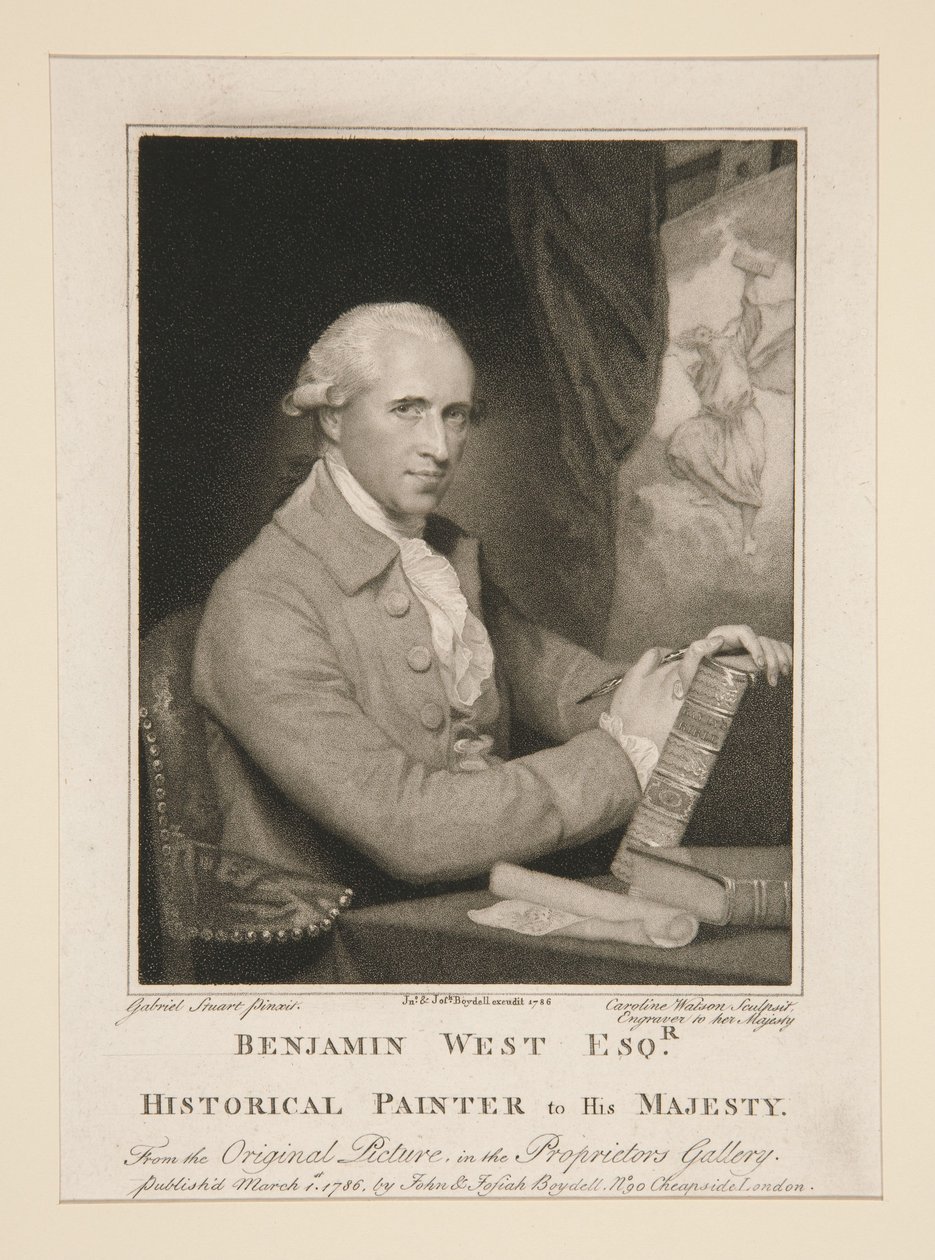Benjamin West, Esq. / Hänen Majesteettinsa historiamaalari tekijältä Caroline Watson