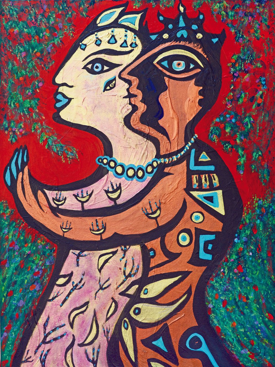 Blesséd Lovers, 2013 (akryyli kankaalle) tekijältä Carolyn Mary Kleefeld
