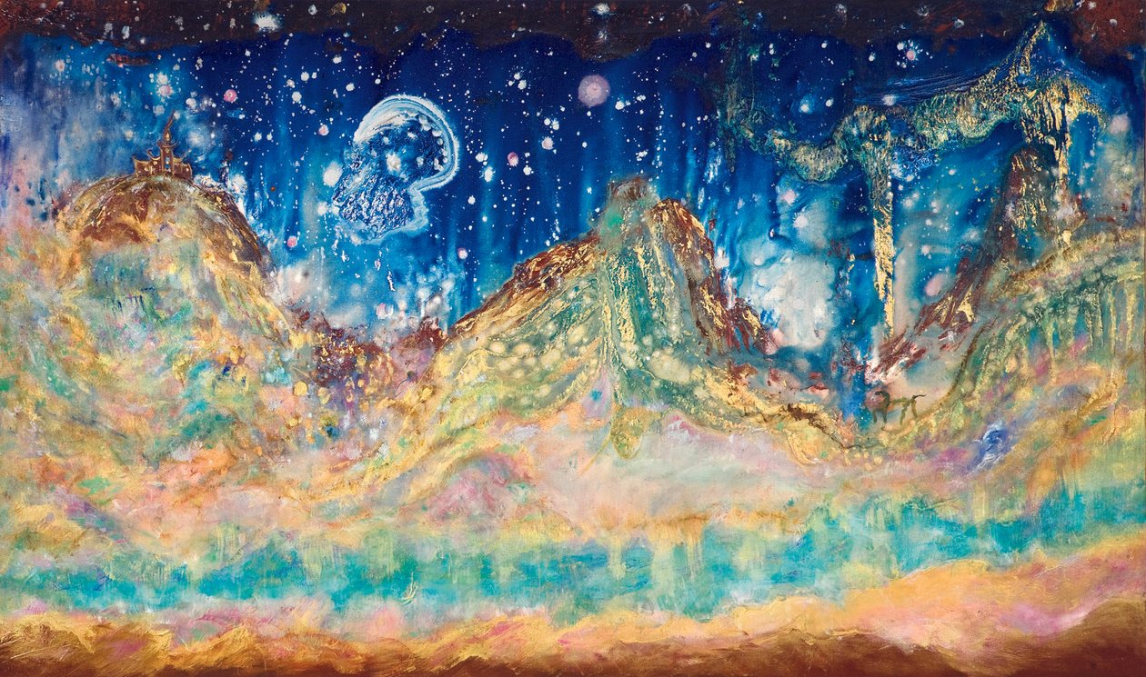 Dream Of Ithaca, 2005 (akryyli ja muste kankaalle) tekijältä Carolyn Mary Kleefeld