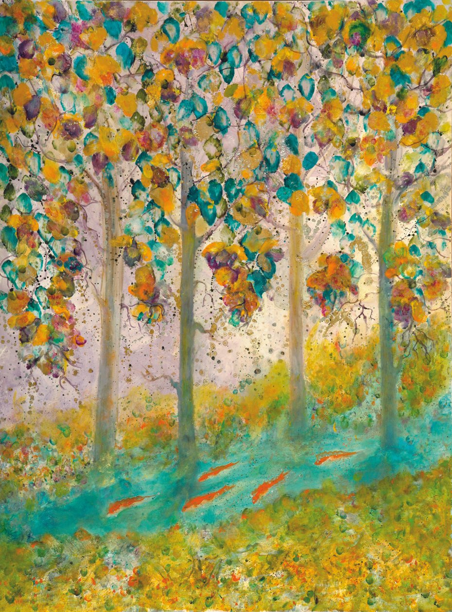 Tree Raku, 2000 (öljy kankaalle) tekijältä Carolyn Mary Kleefeld