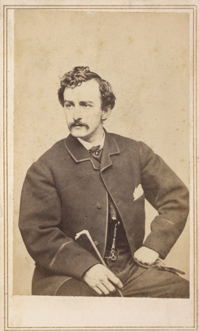 Carte de visite of John Wilkes Booth, 1862 (albumiprintti kortilla) tekijältä Case and Co. Silsbee