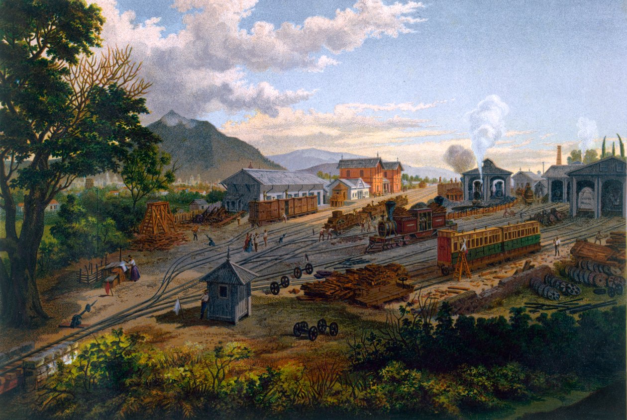 Orizaban asema, 1878 tekijältä Casimiro Castro