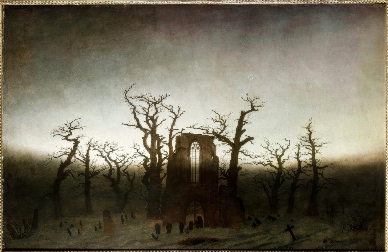 Abtei im Eichwald tekijältä Caspar David Friedrich