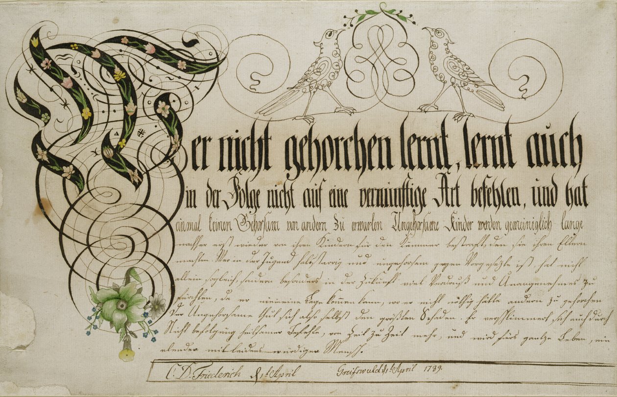 Albumiarkki, 1789 (kynä ja wc paperilla) tekijältä Caspar David Friedrich