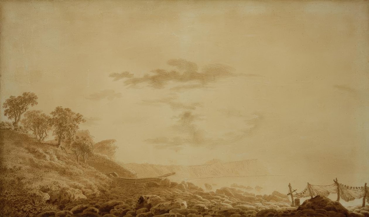 Blick auf Arkona bei Mondlicht tekijältä Caspar David Friedrich