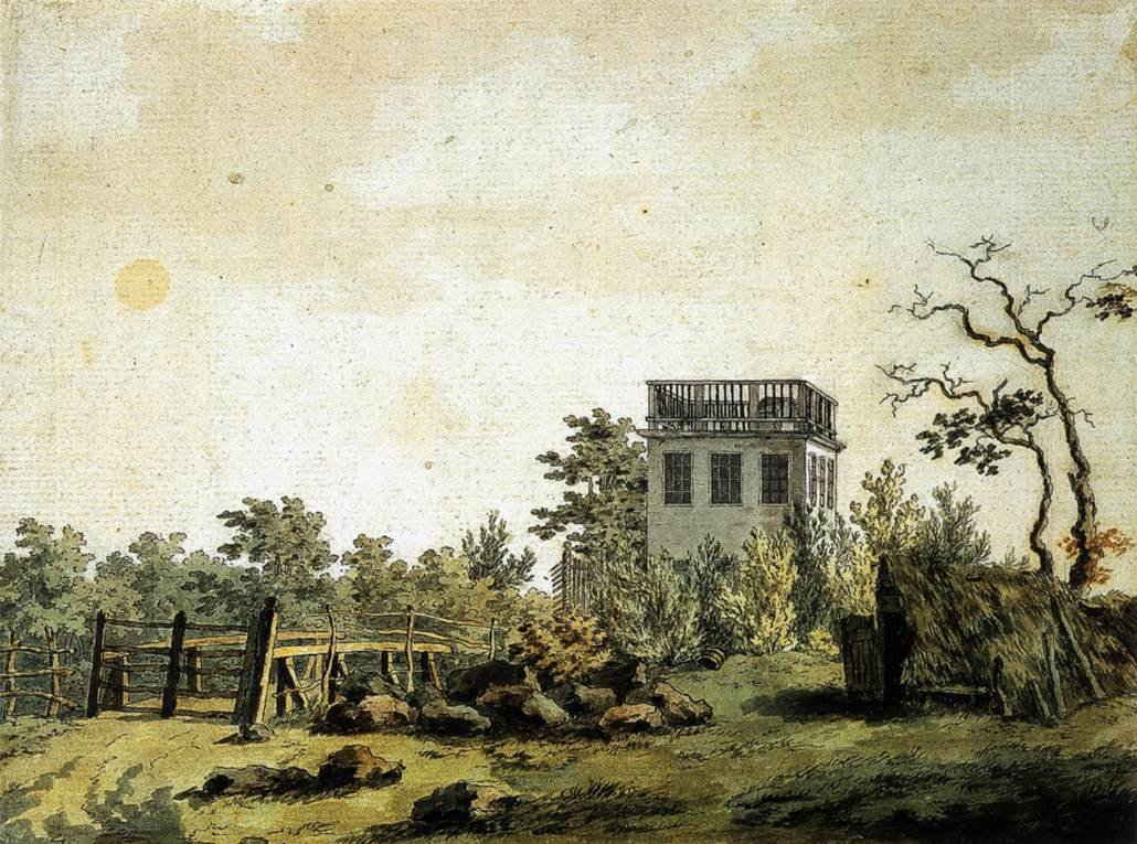 Maisema Pavilionin kanssa tekijältä Caspar David Friedrich