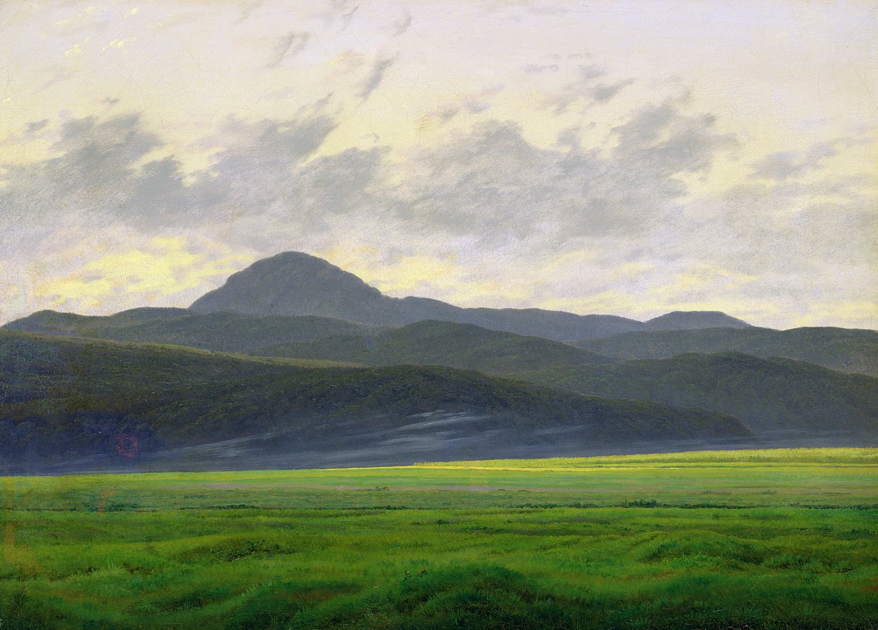 Mabundok na landscape finn tekijältä Caspar David Friedrich