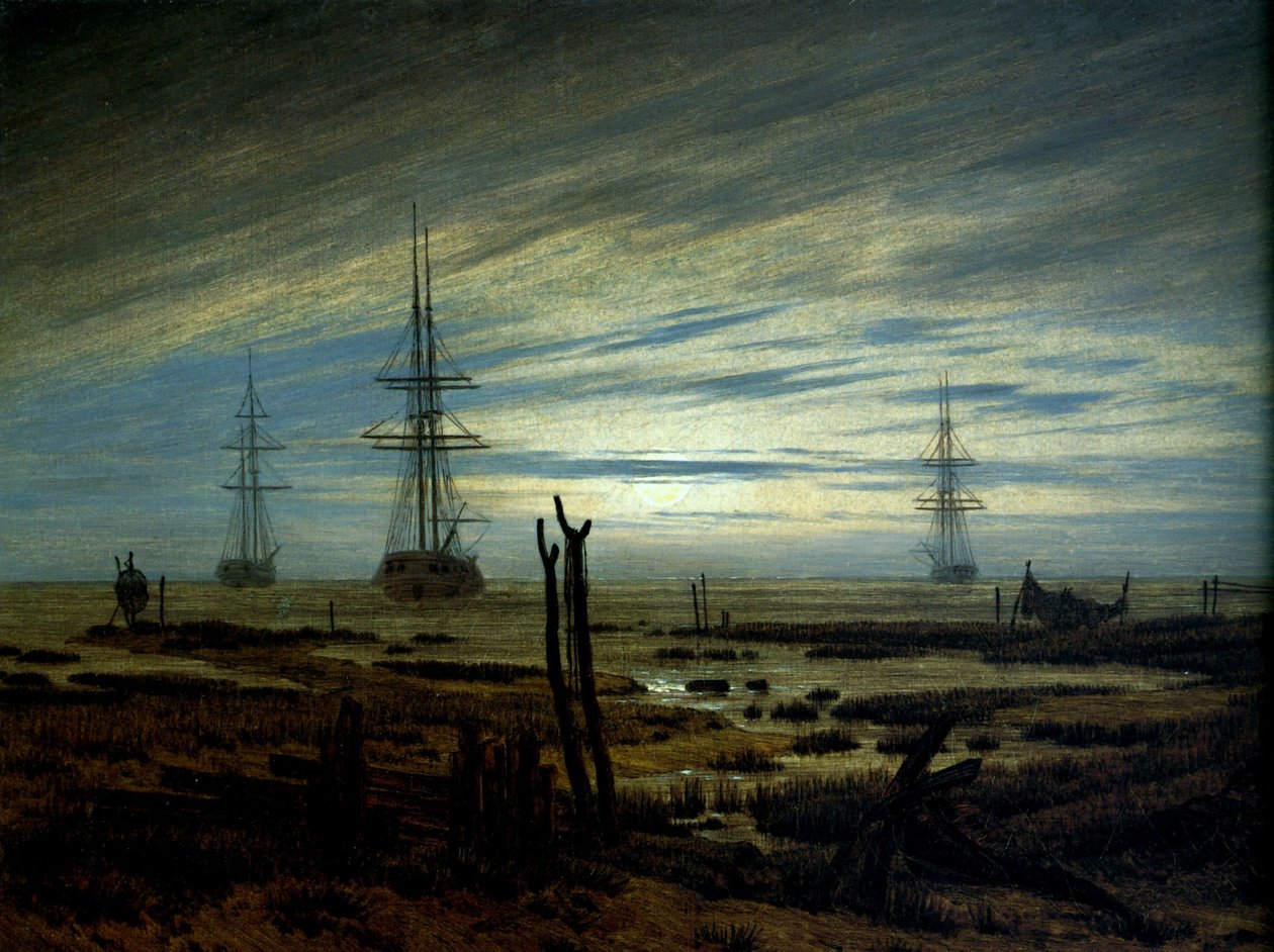 Schiffe auf Reede tekijältä Caspar David Friedrich