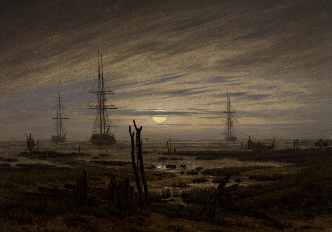 Laivat Anchorissa tekijältä Caspar David Friedrich