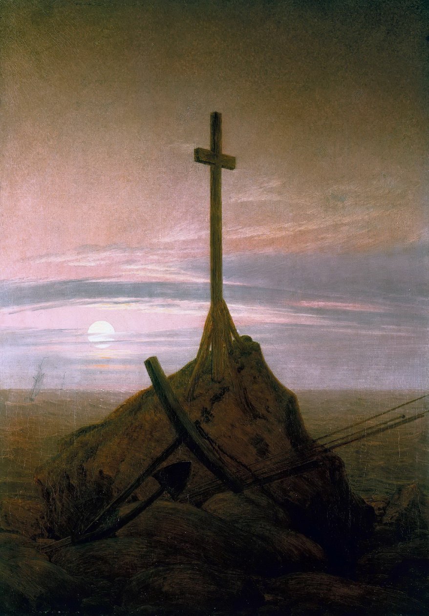 Risti Itämeren rannalla tekijältä Caspar David Friedrich