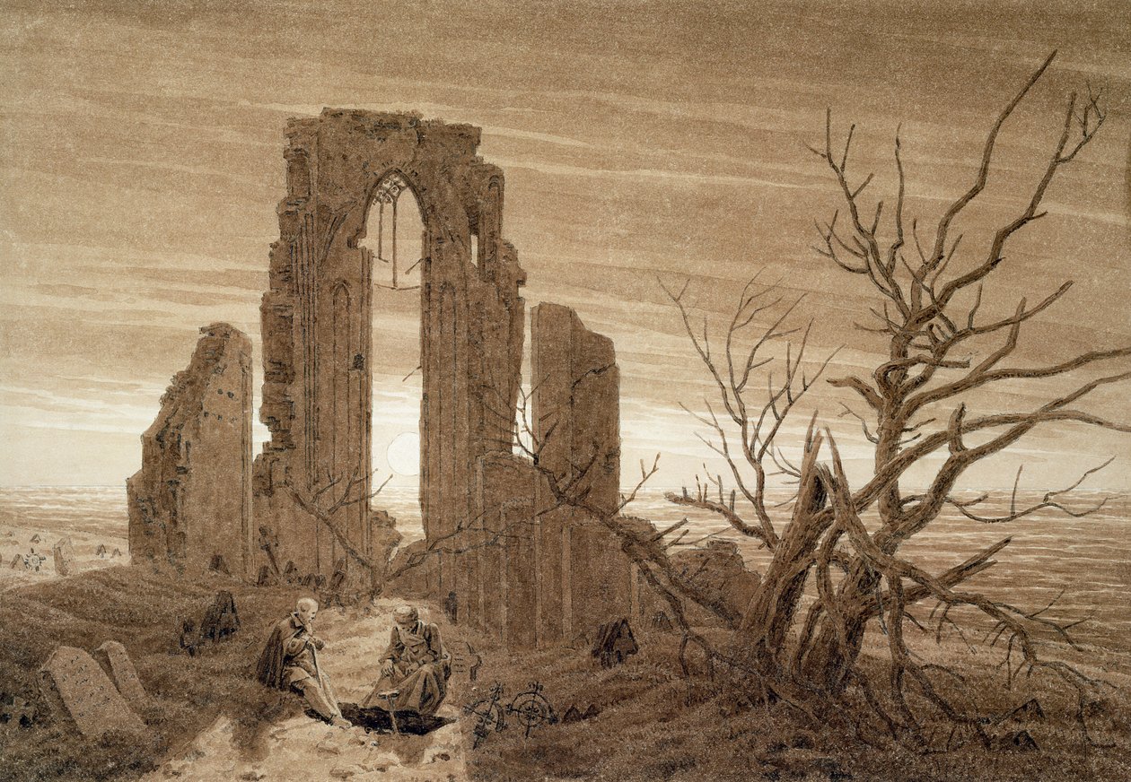 Talvi (muste ja kynä paperille) tekijältä Caspar David Friedrich