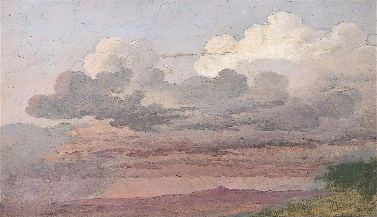 Wolkenstudie tekijältä Caspar David Friedrich