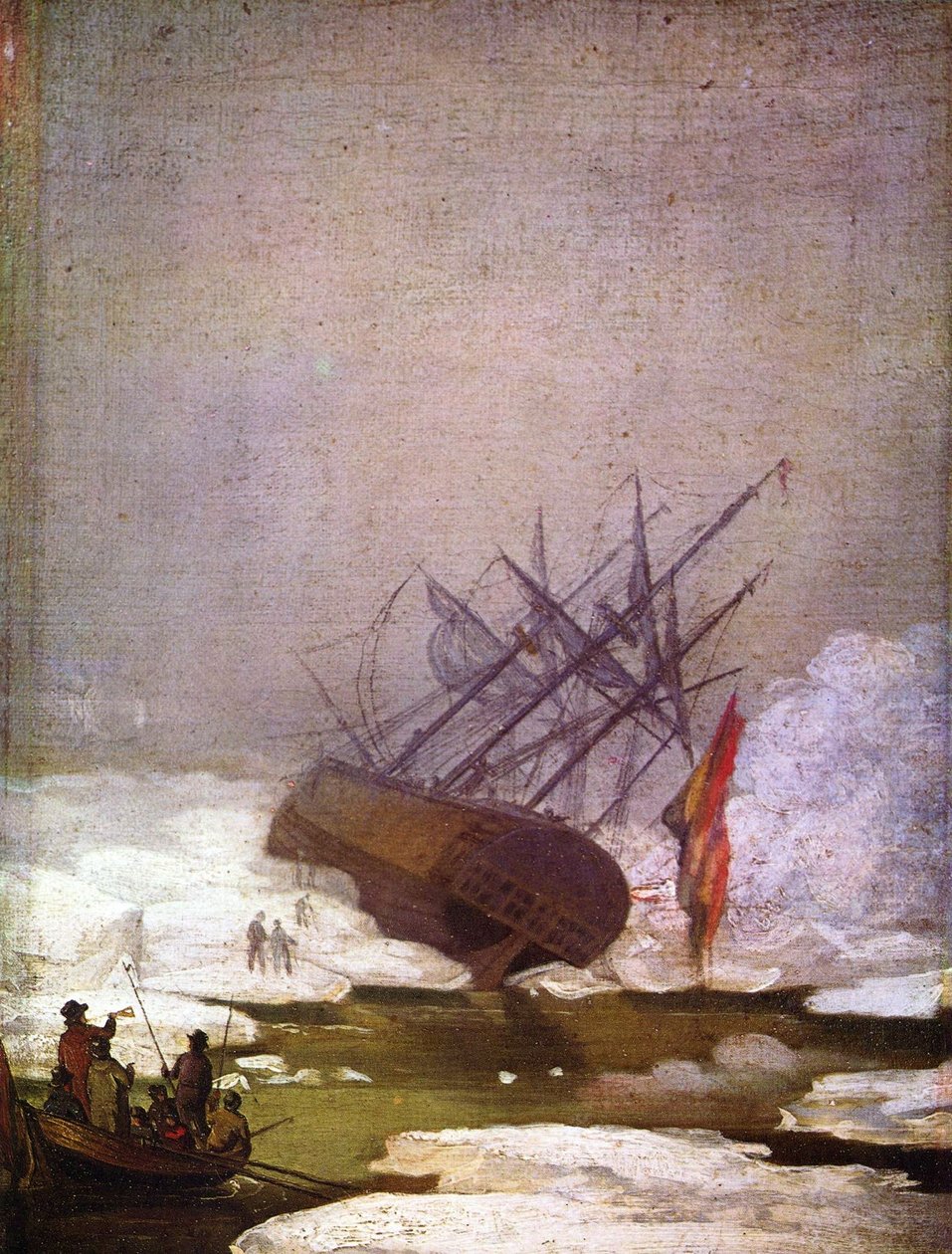 Hylky Jäämeressä tekijältä Caspar David Friedrich