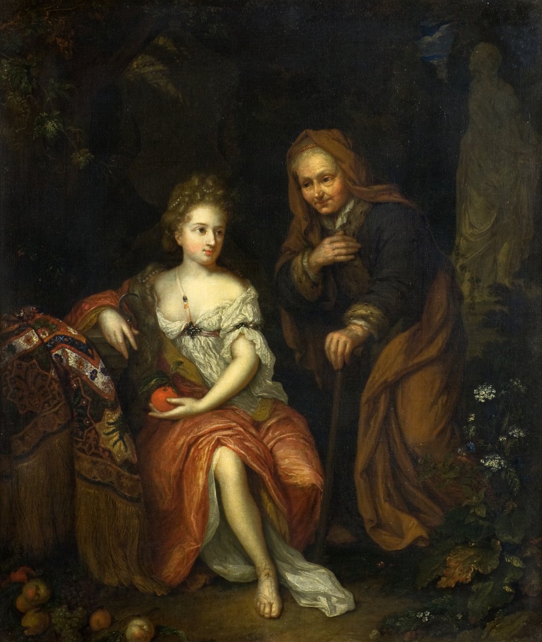 Vertumnus ja Pomona tekijältä Caspar (follower of) Netscher