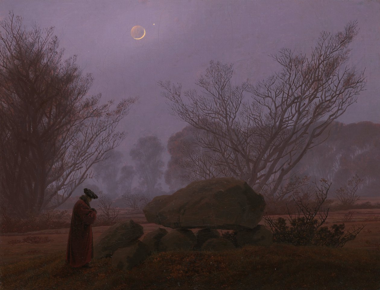 Kävely hämärässä, 1830-1835 tekijältä Caspar David Friedrich