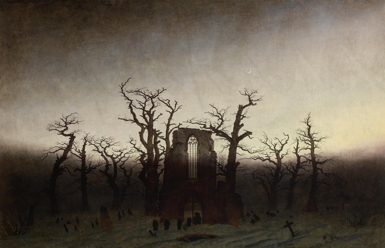 Luostari tammimetsässä tekijältä Caspar David Friedrich