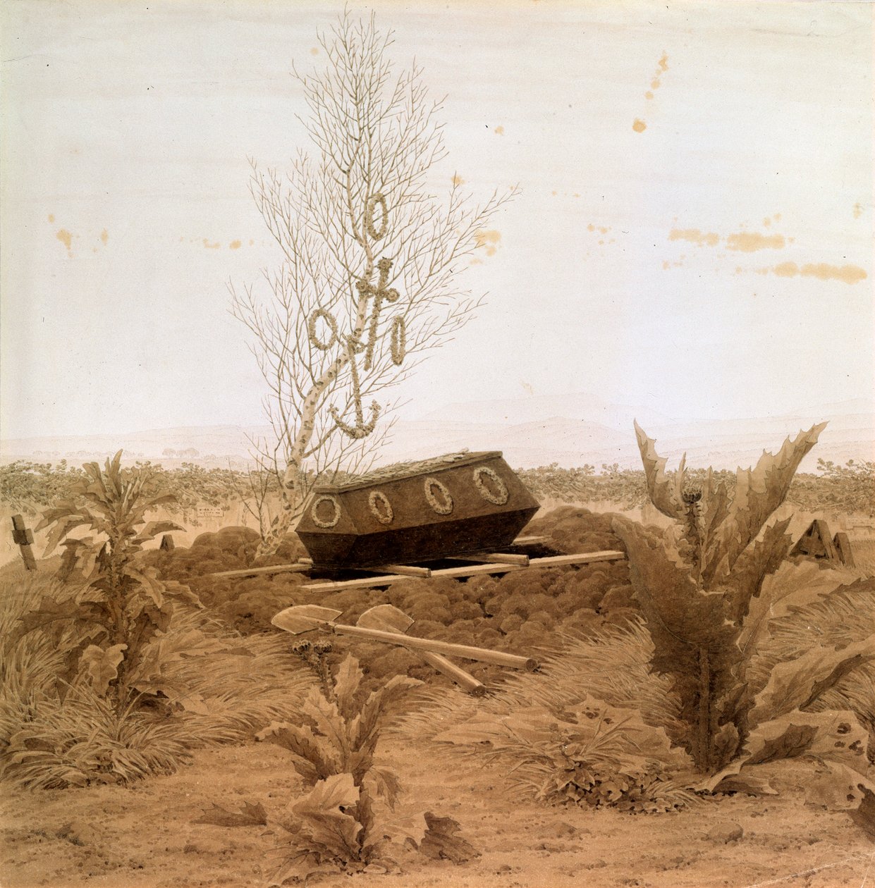 Haudan reunalla, 1830-luku. tekijältä Caspar David Friedrich