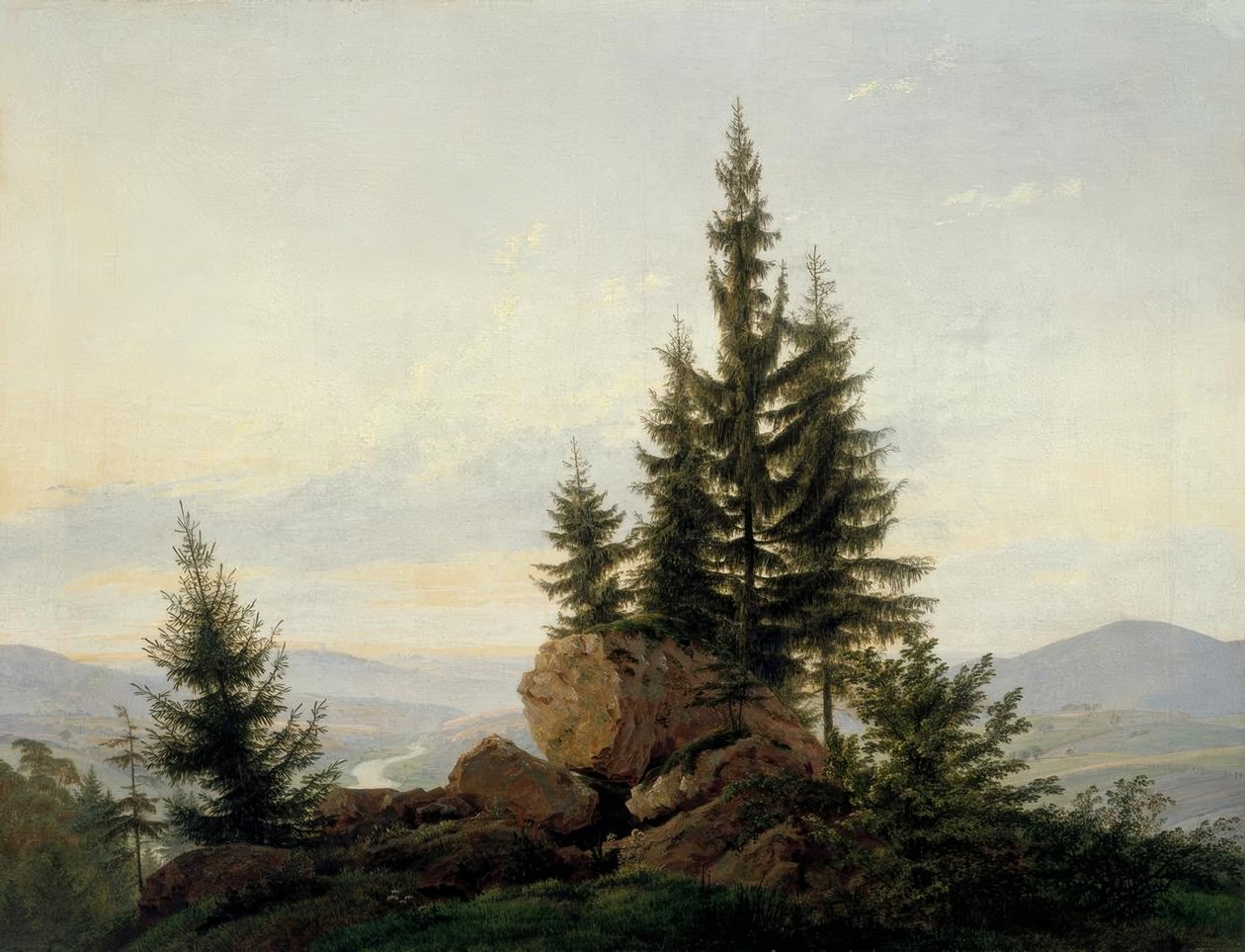 Ausblick ins Elbtal tekijältä Caspar David Friedrich