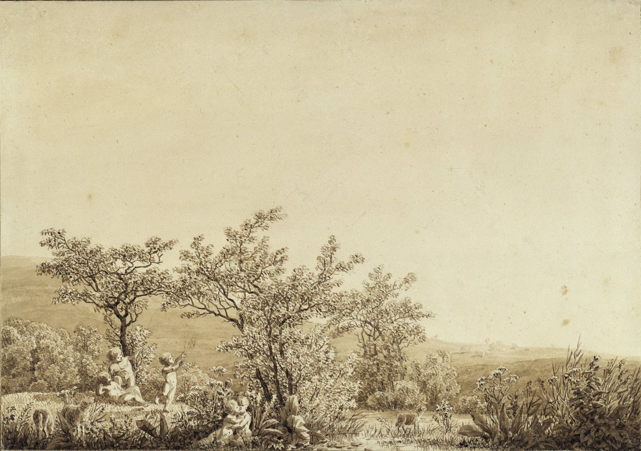 Syksy – Ilta – Kypsyys (vuoden 1803 teoksesta ”Vuodenajat, vuorokaudenajat ja ihmisen elämänvaiheet”) tekijältä Caspar David Friedrich