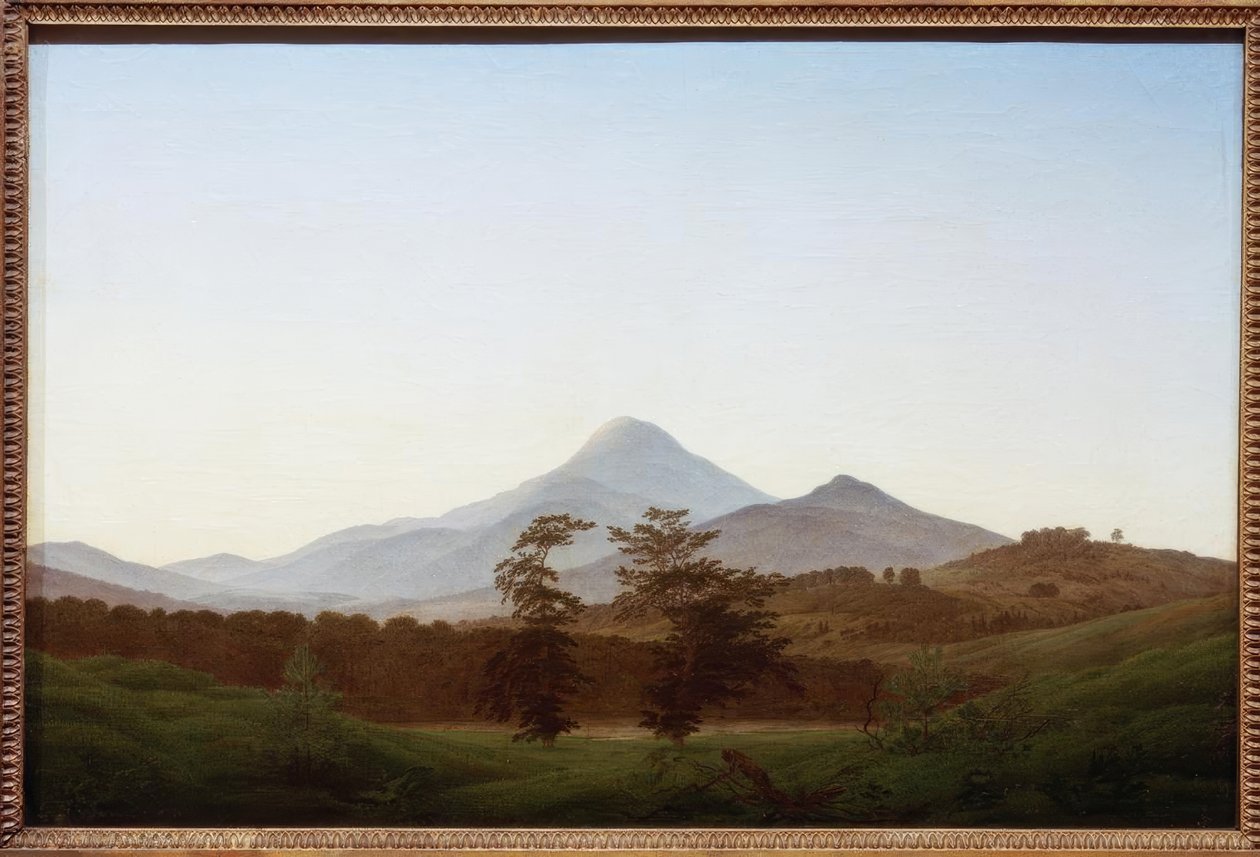 Böhmische Landschaft (Gebirgslandschaft) tekijältä Caspar David Friedrich