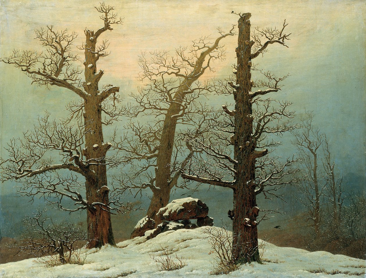 Cairn in Snow, 1807 tekijältä Caspar David Friedrich