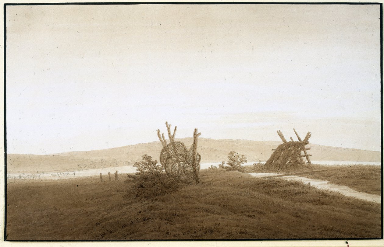 Caspar David Friedrich "Tollense-järvi", noin 1806 tekijältä Caspar David Friedrich
