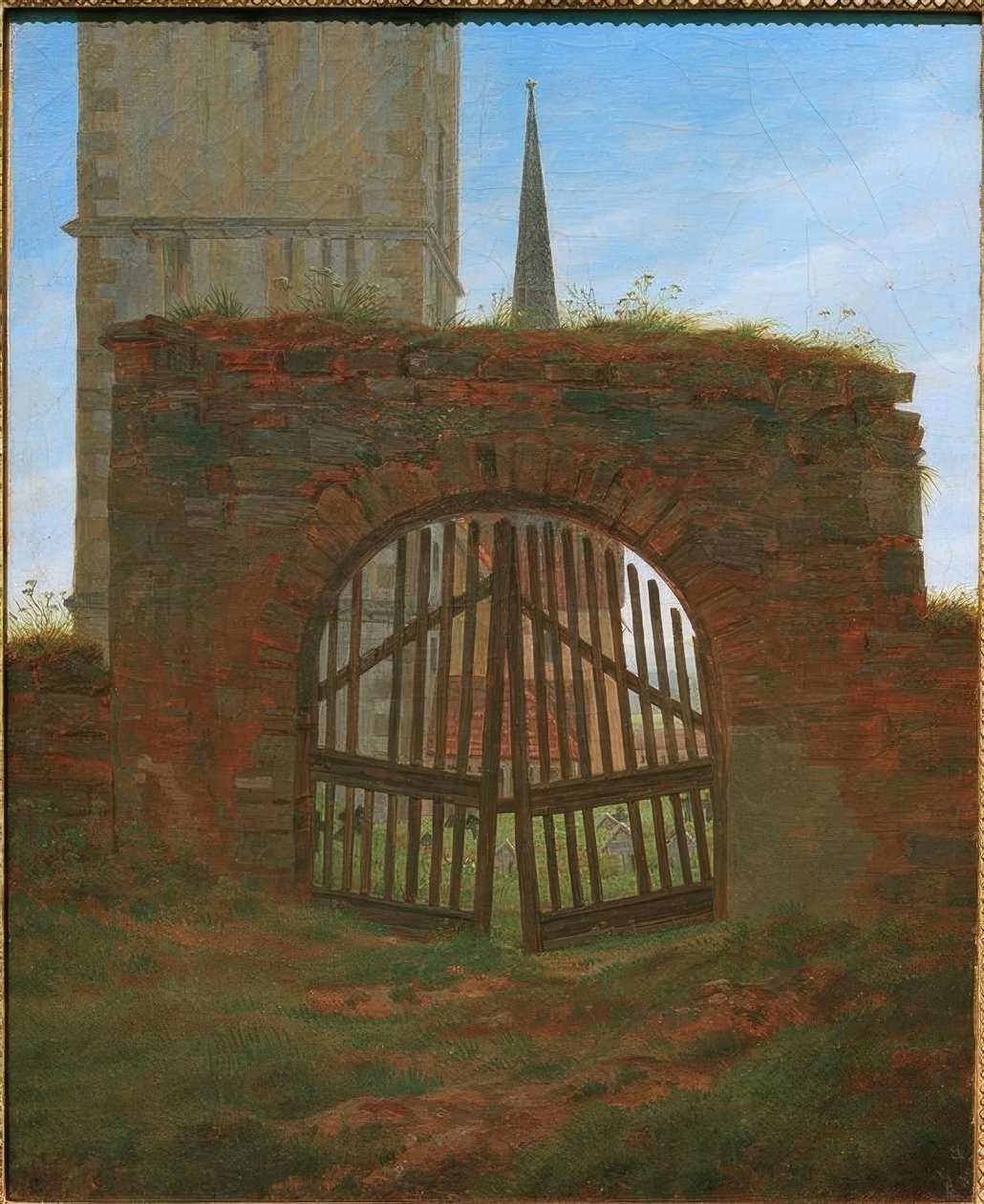 Hautausmaan portti tekijältä Caspar David Friedrich