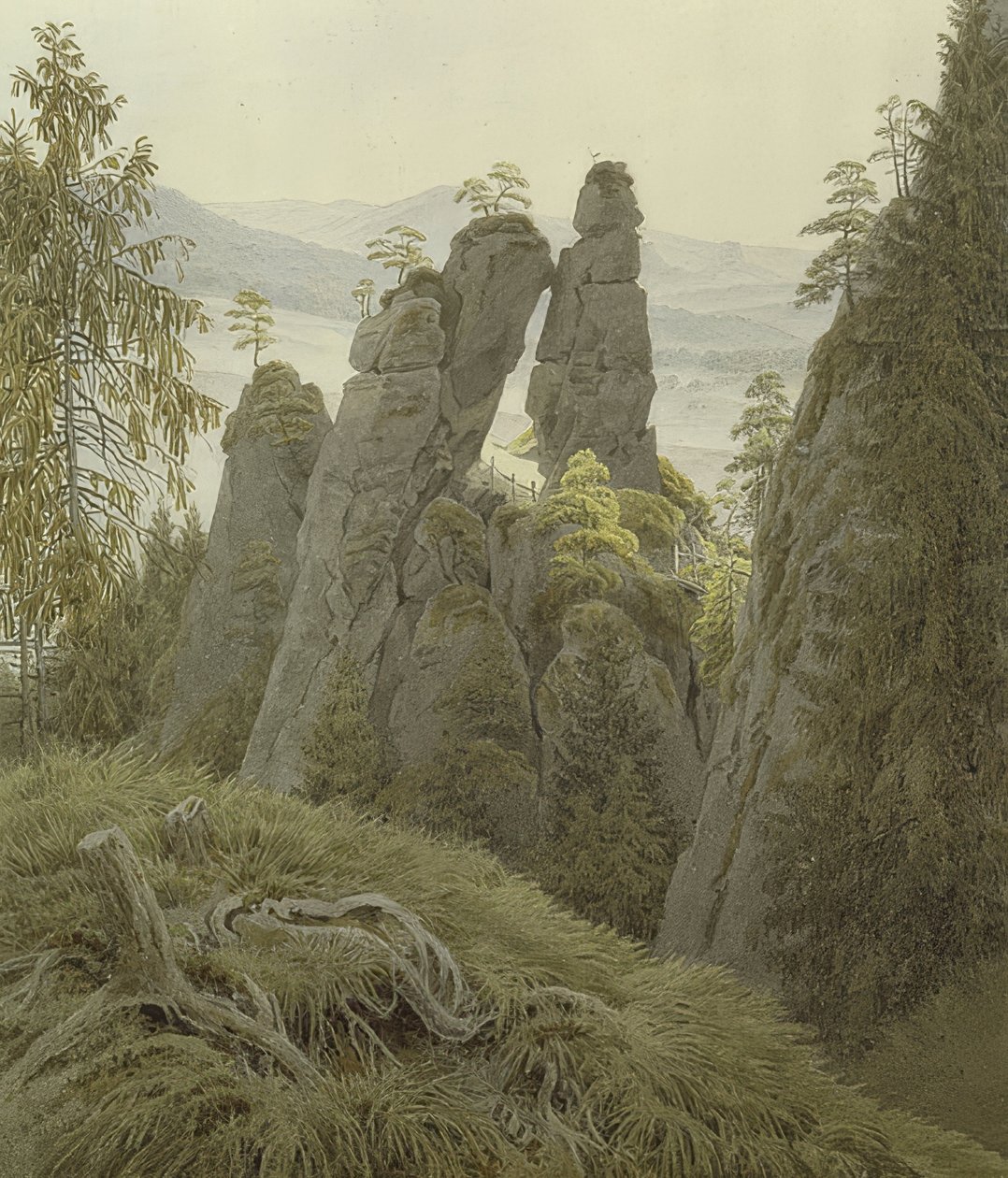 Portti Neurathenissa. Noin 1837-40 tekijältä Caspar David Friedrich