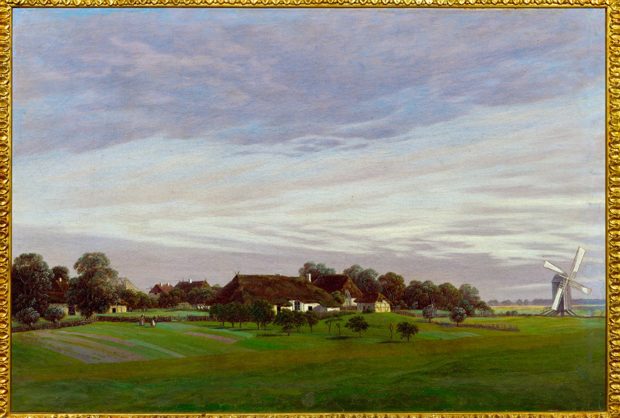 Tasainen maaseutu (öljy kankaalle) tekijältä Caspar David Friedrich