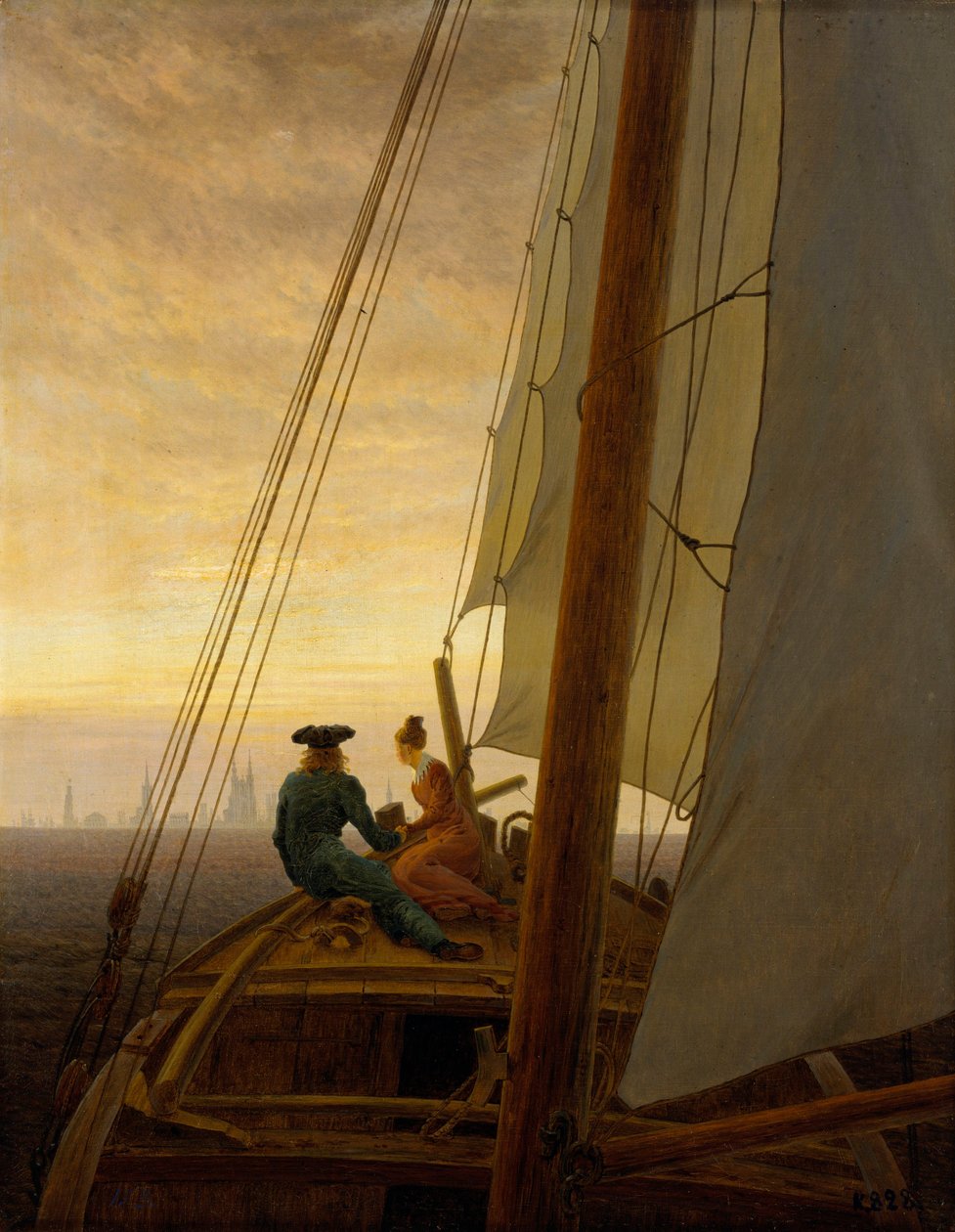 Saksa: Auf dem Segler Purjelaivalla tekijältä Caspar David Friedrich