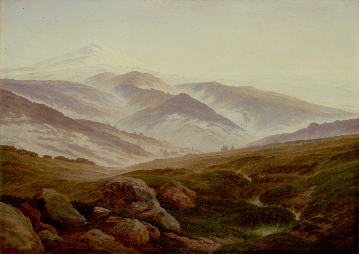 Saksa: Erinnerungen an das Riesengebirge Muistoja jättiläisvuorista (Erinnerungen an das Riesengebirge) tekijältä Caspar David Friedrich