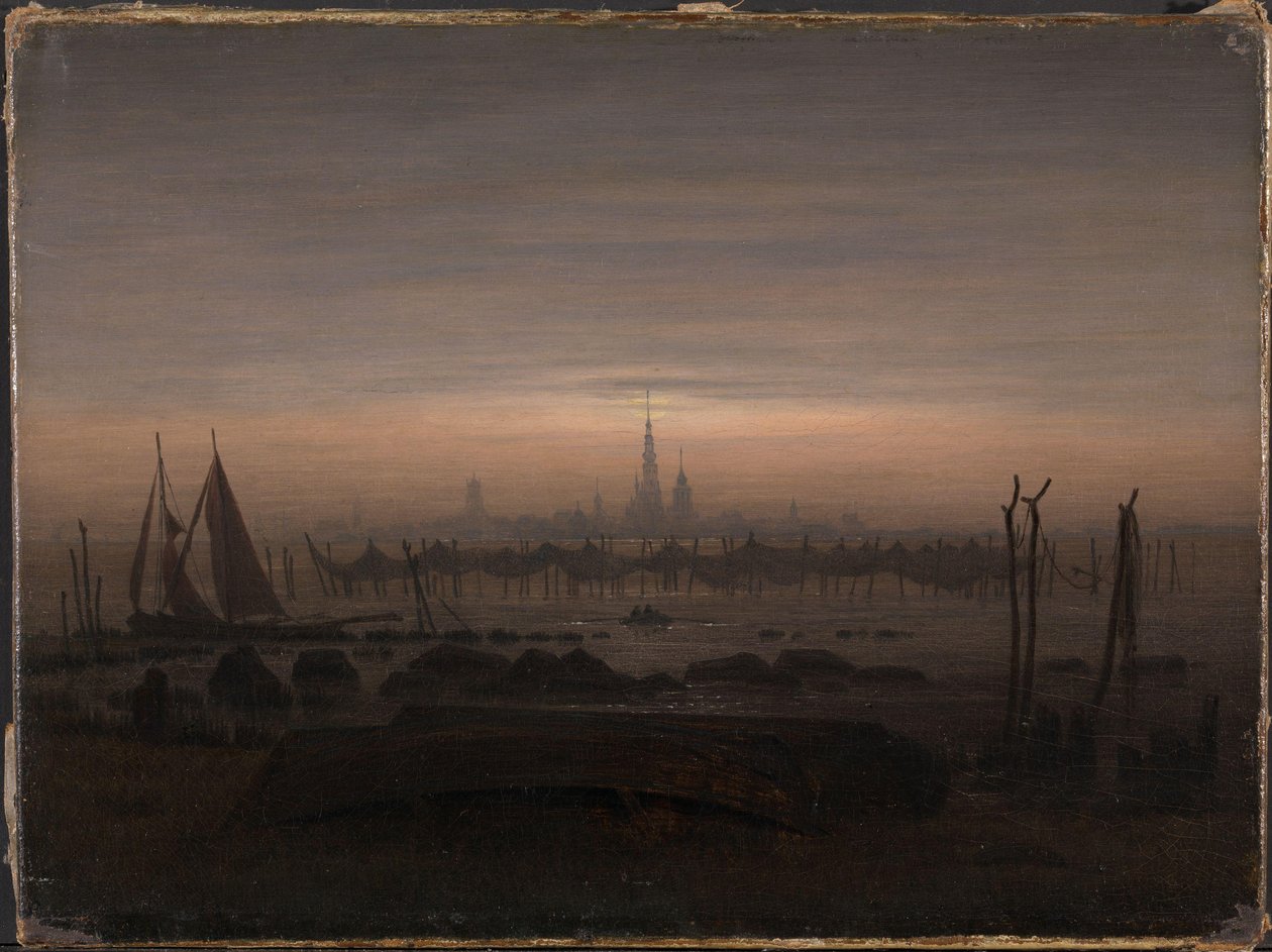 Saksa: Greifswald kuunvalossa Greifswald kuunvalossa tekijältä Caspar David Friedrich