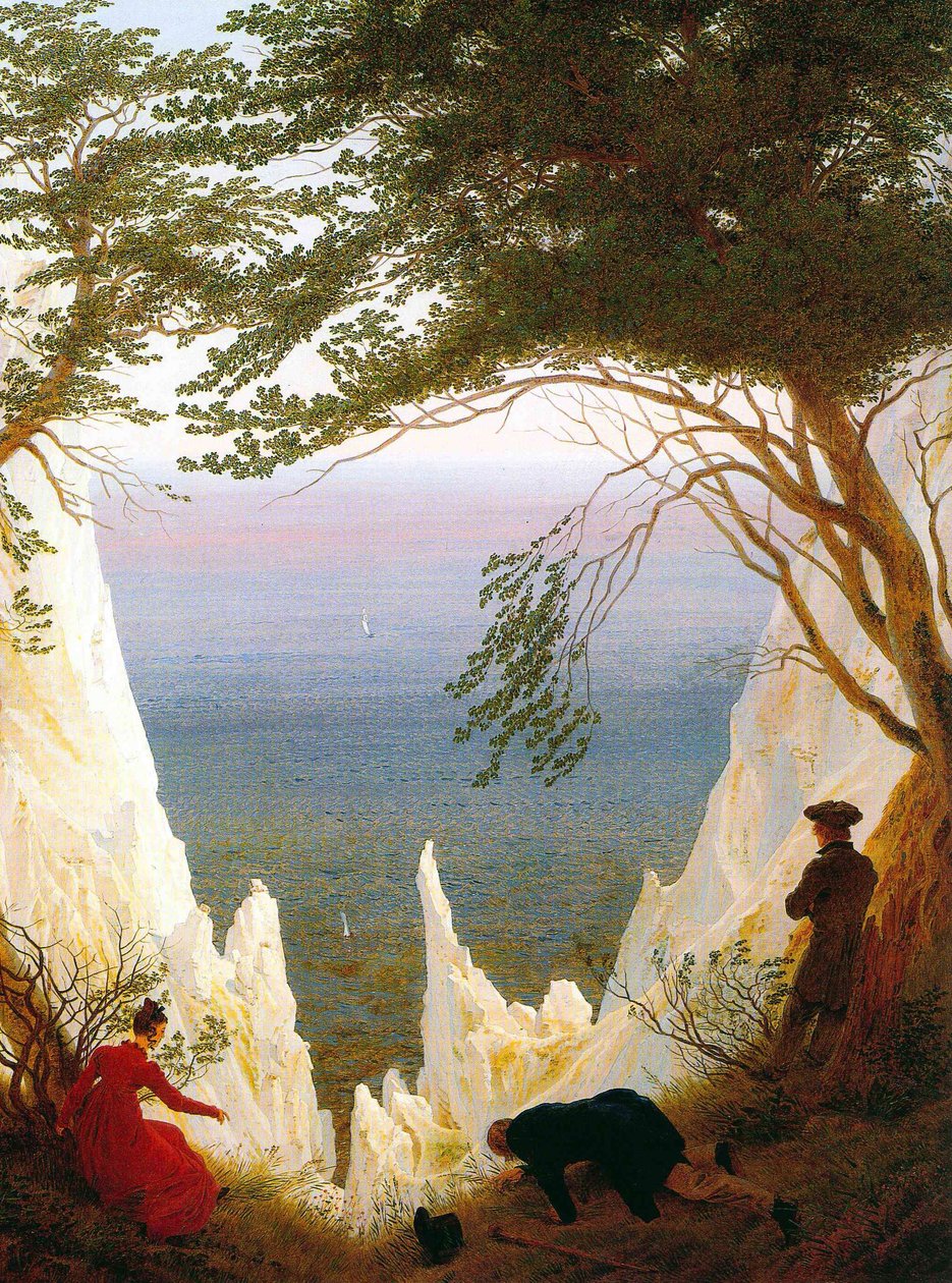 Saksa: Kreidefelsen auf Rügen Rügenin kalkkikalliot Ruegenilla tekijältä Caspar David Friedrich