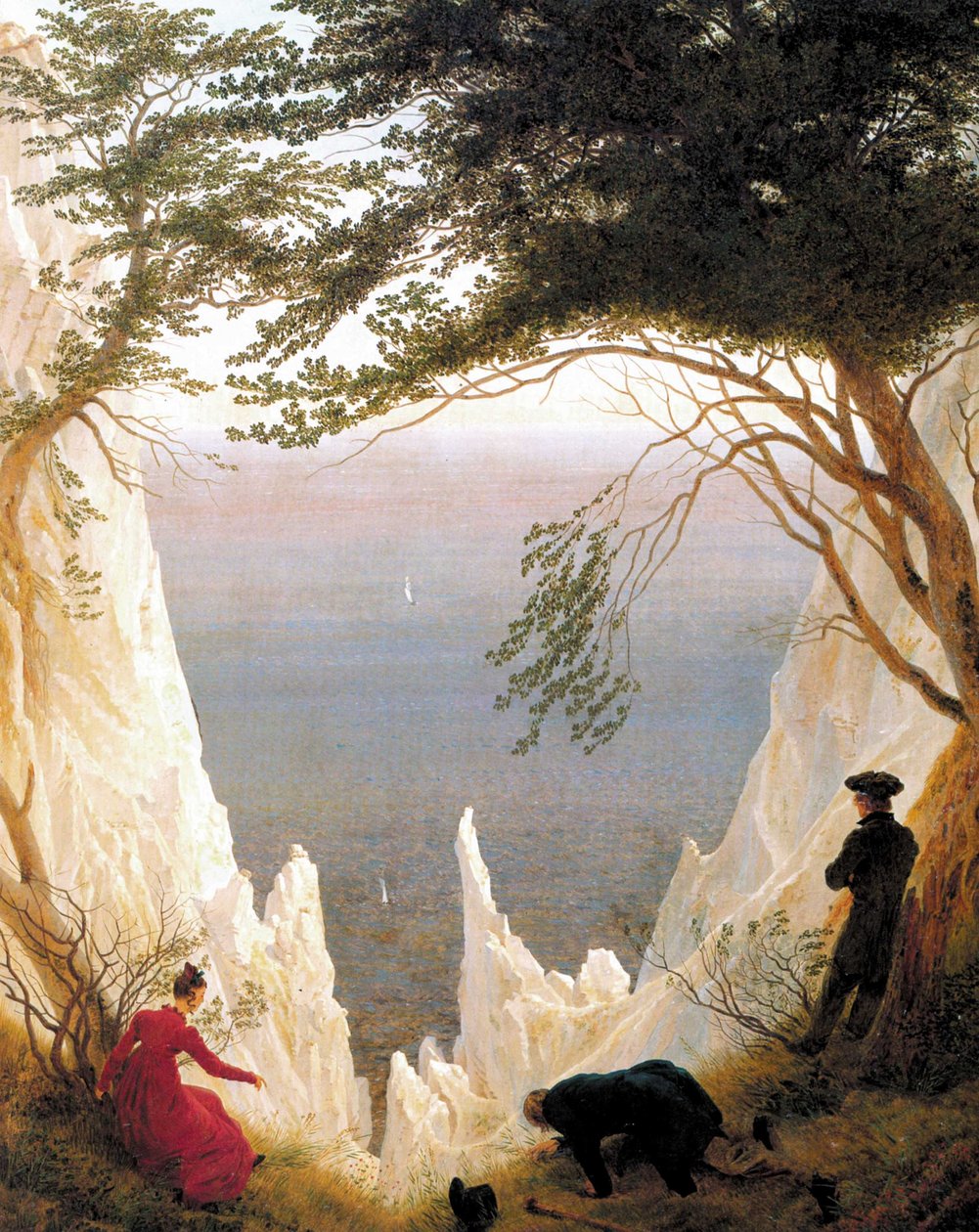 Saksa: Kreidefelsen auf Rügen Rügenin kalkkikalliot Ruegenilla tekijältä Caspar David Friedrich