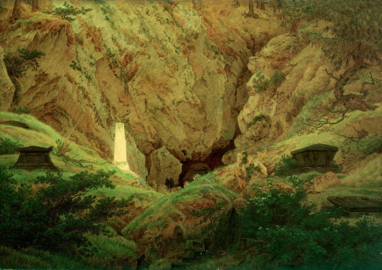 Grabmale alter Helden tekijältä Caspar David Friedrich
