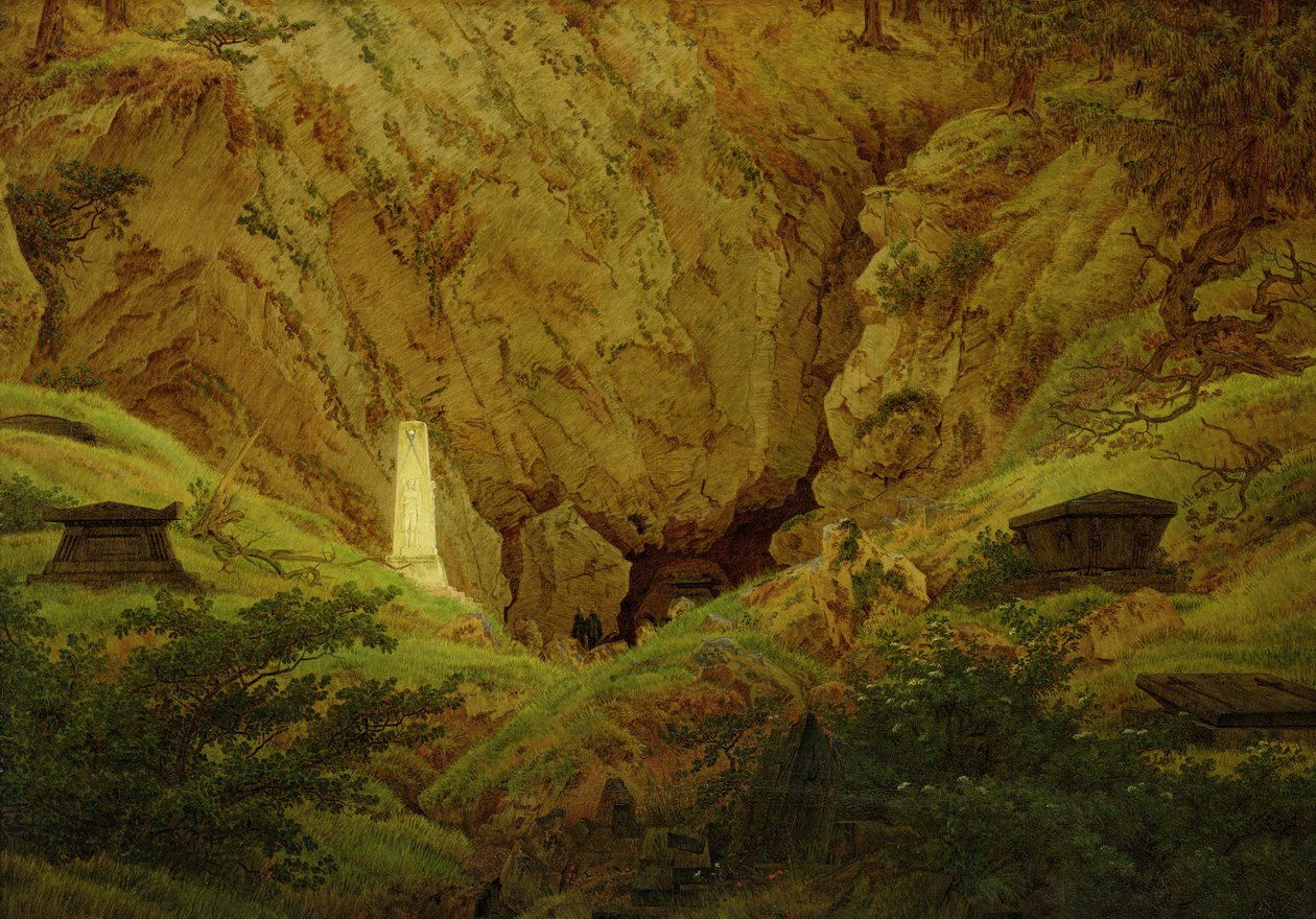 Muinaisten sankareiden haudat, 1812 tekijältä Caspar David Friedrich