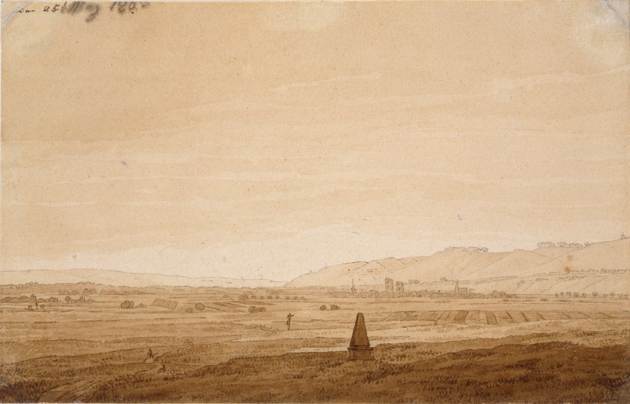Maisema obeliskillä, 1803 tekijältä Caspar David Friedrich