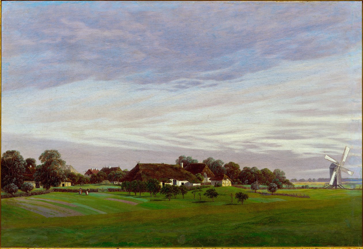 ""Tasainen maa"" Greifswaldin ympäristö, Saksa tekijältä Caspar David Friedrich