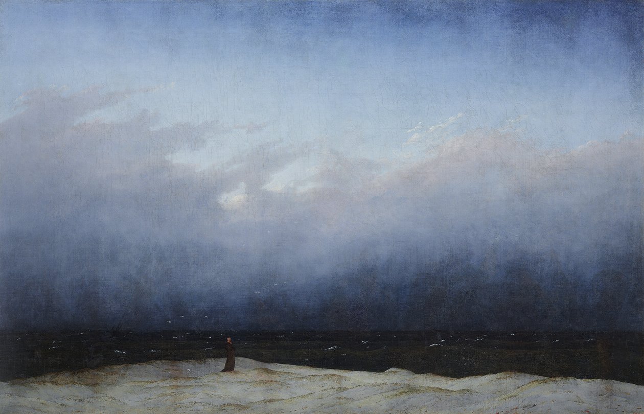 Munkki meren rannalla tekijältä Caspar David Friedrich