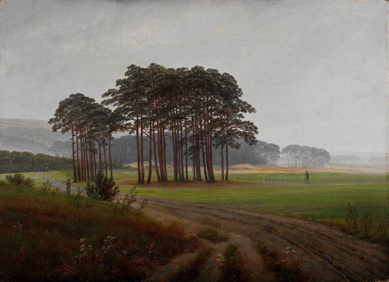 ""Moments de la journee : le midi"" (vuorokaudenajat: keskipäivä) Peinture de Caspar David Friedrich (1774-1840) 1821-1822 - Öljy kankaalle Koko 22x30 cm Niedersaechsisches Landesmuseum, Hannover tekijältä Caspar David Friedrich