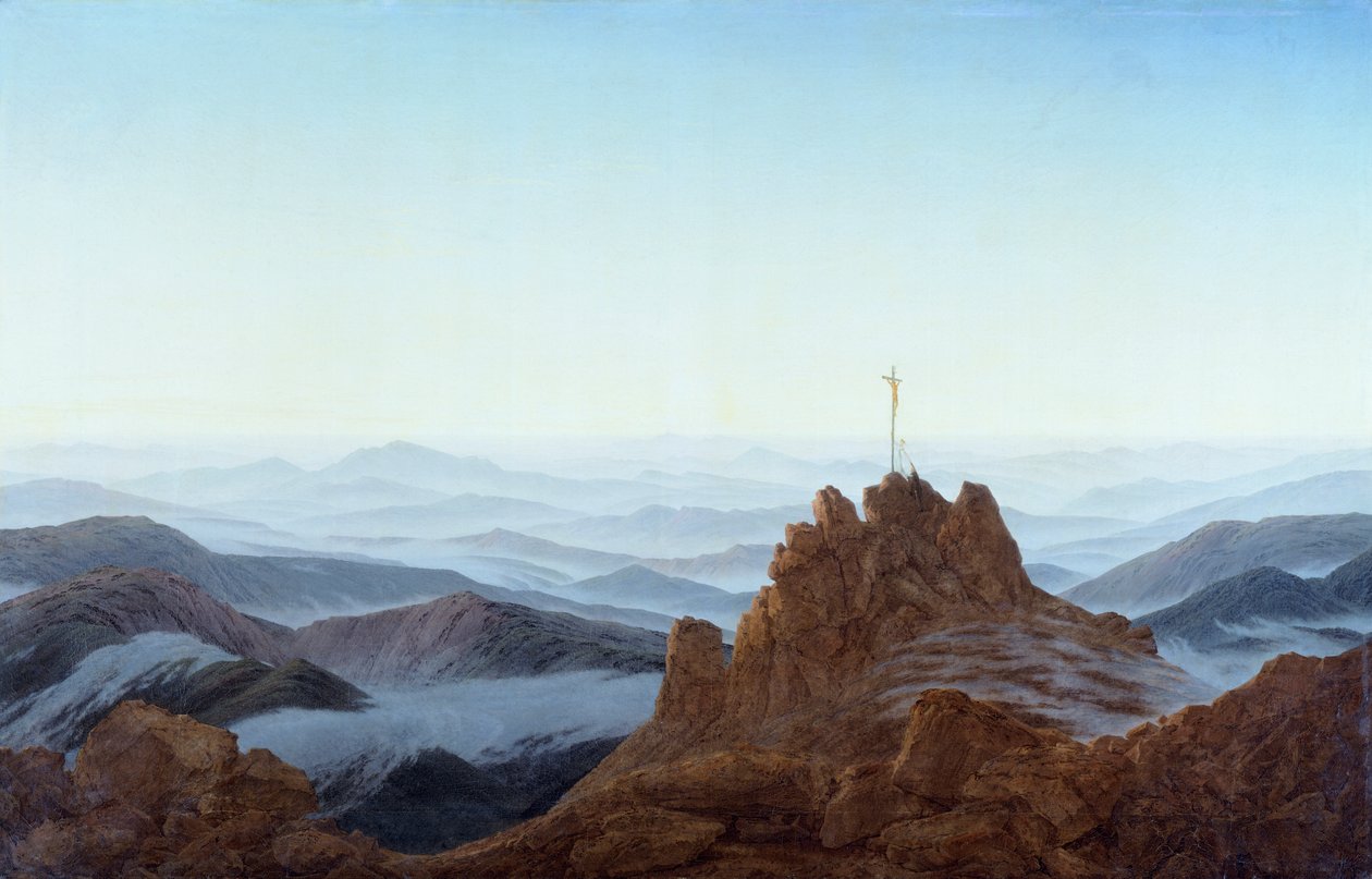 Aamu Riesengebirgessä, kirjoittanut Caspar David Friedrich tekijältä Caspar David Friedrich