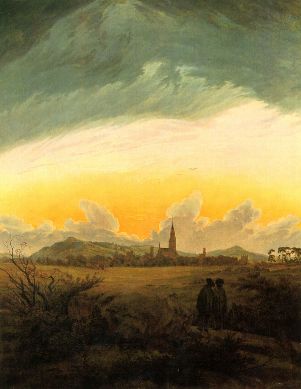 Neubrandenburg (Neubrandenburg aamusumussa) tekijältä Caspar David Friedrich
