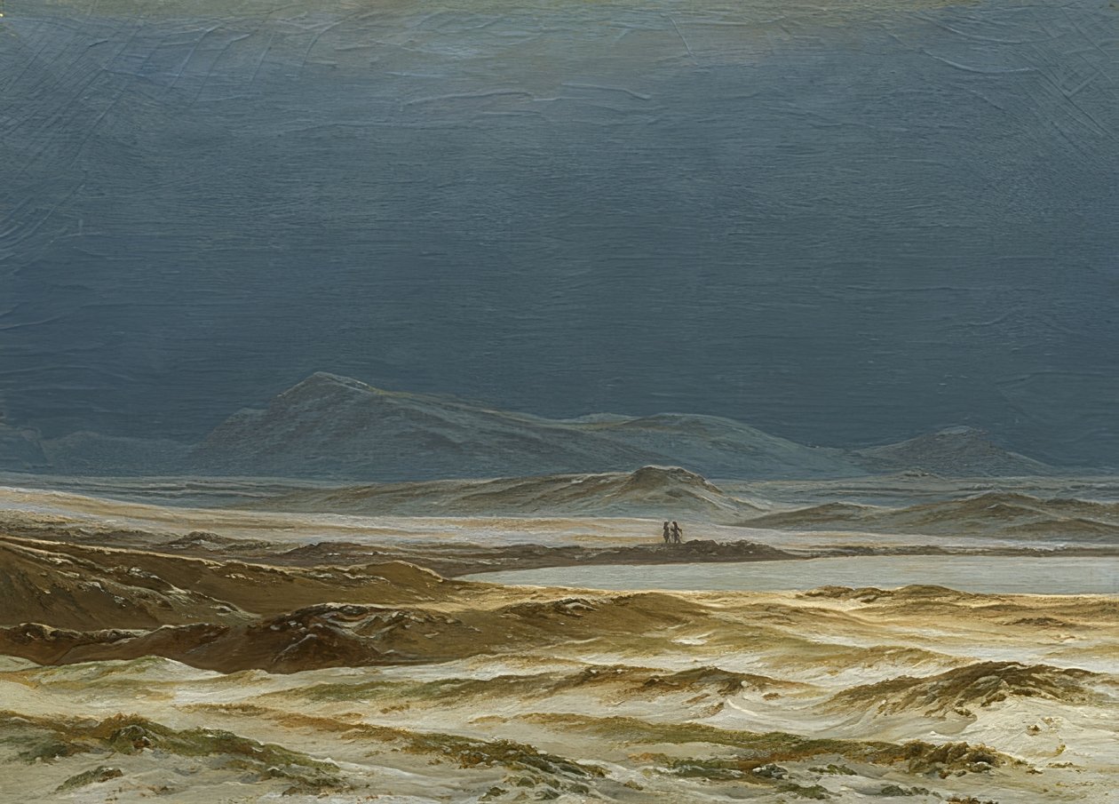 Pohjoismainen maisema keväällä. Noin 1825 tekijältä Caspar David Friedrich