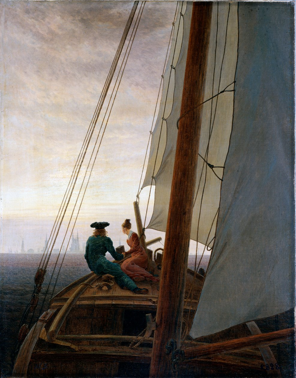 Purjelaivassa vuosina 1818-1820. tekijältä Caspar David Friedrich