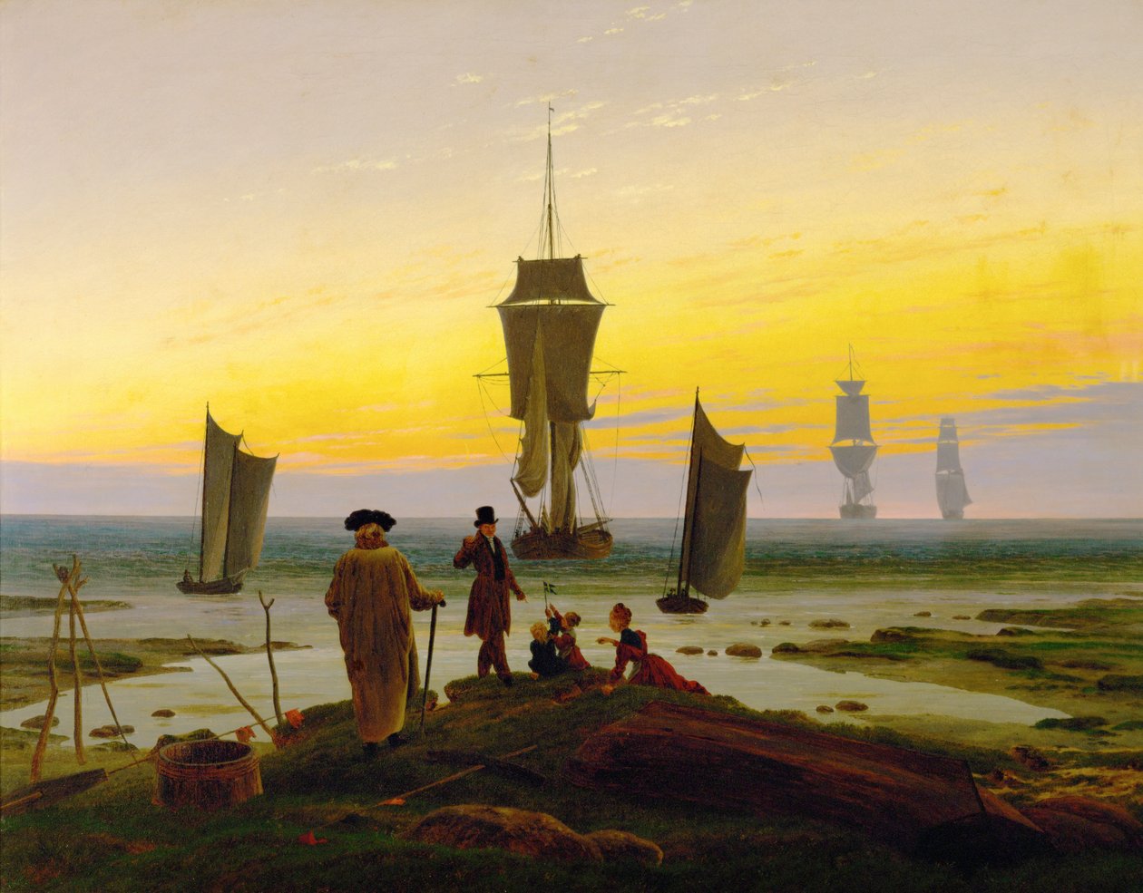Elämän jaksot (öljy kankaalle) tekijältä Caspar David Friedrich
