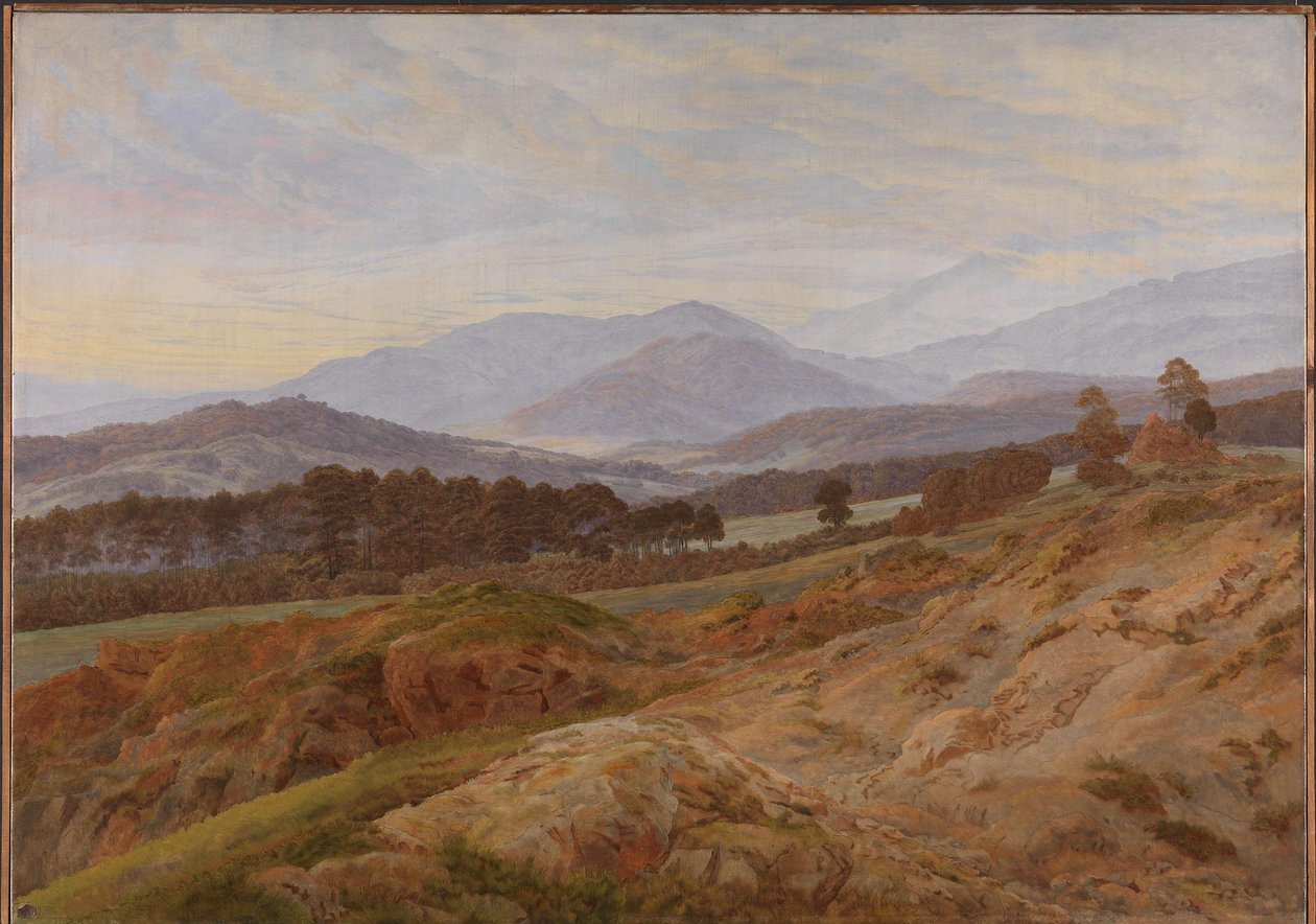 Jättiläisten vuorten maisema tekijältä Caspar David Friedrich