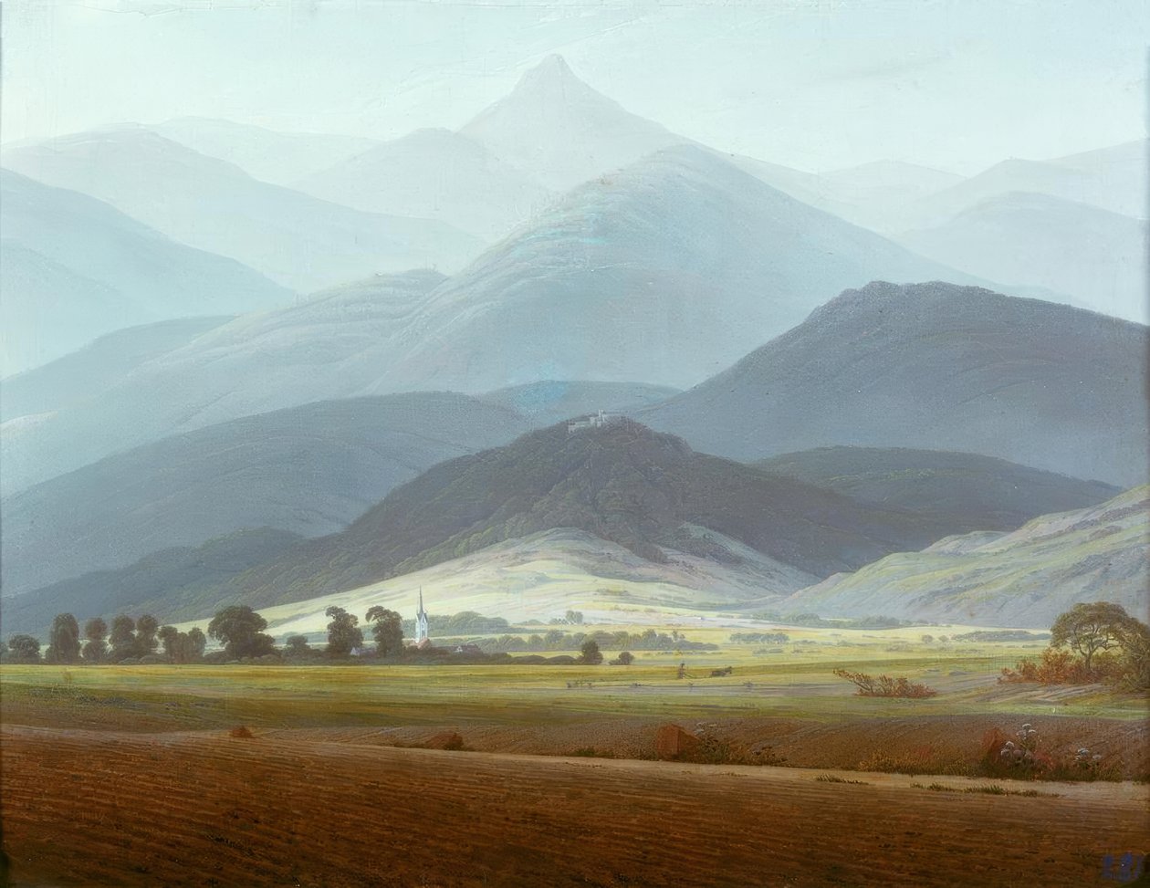 Riesengebirgslandschaft tekijältä Caspar David Friedrich
