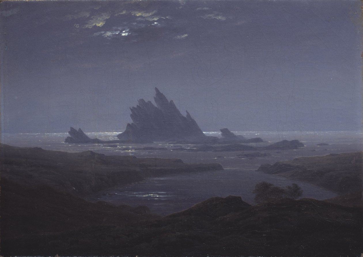 Rocky Reef meren rannalla, n. 1824 tekijältä Caspar David Friedrich