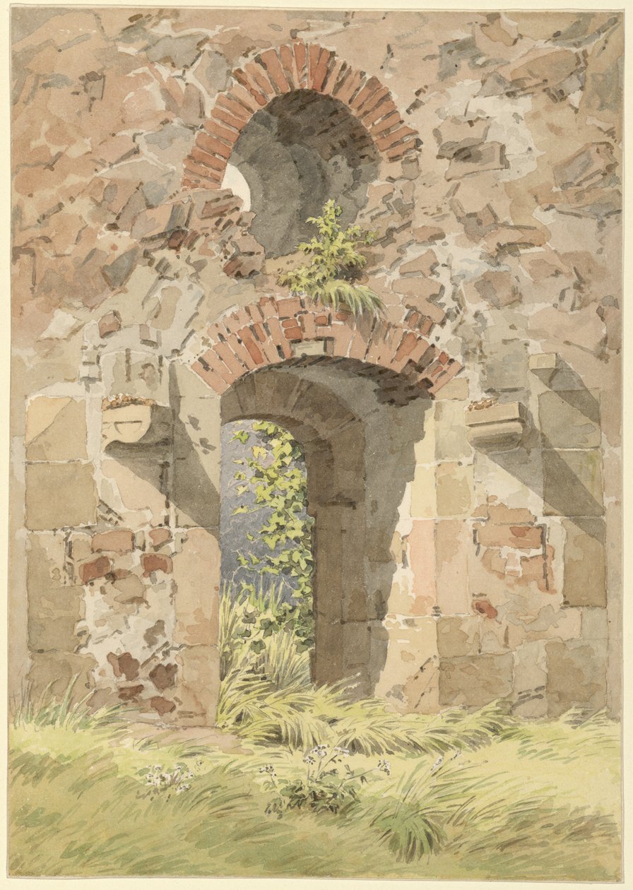 Pyhän Ristin luostarin rauniot, Meissen, 1824. tekijältä Caspar David Friedrich